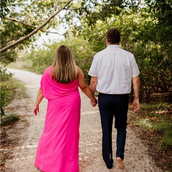 Found My Forever Pink One Shoulder Maxi Dress - Picture 13 of 13